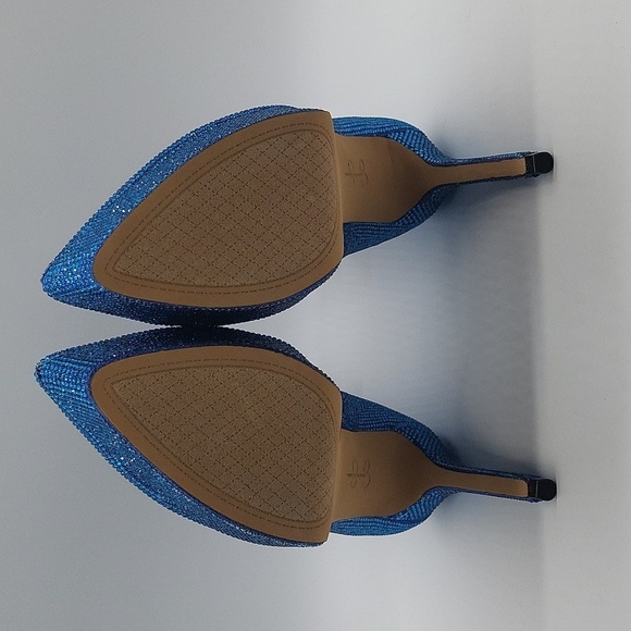 337- Jessica Simpson Odeda2 Blue Hour Micro Flash Ankle Boots Size 8.5M NWT - Picture 9 of 13